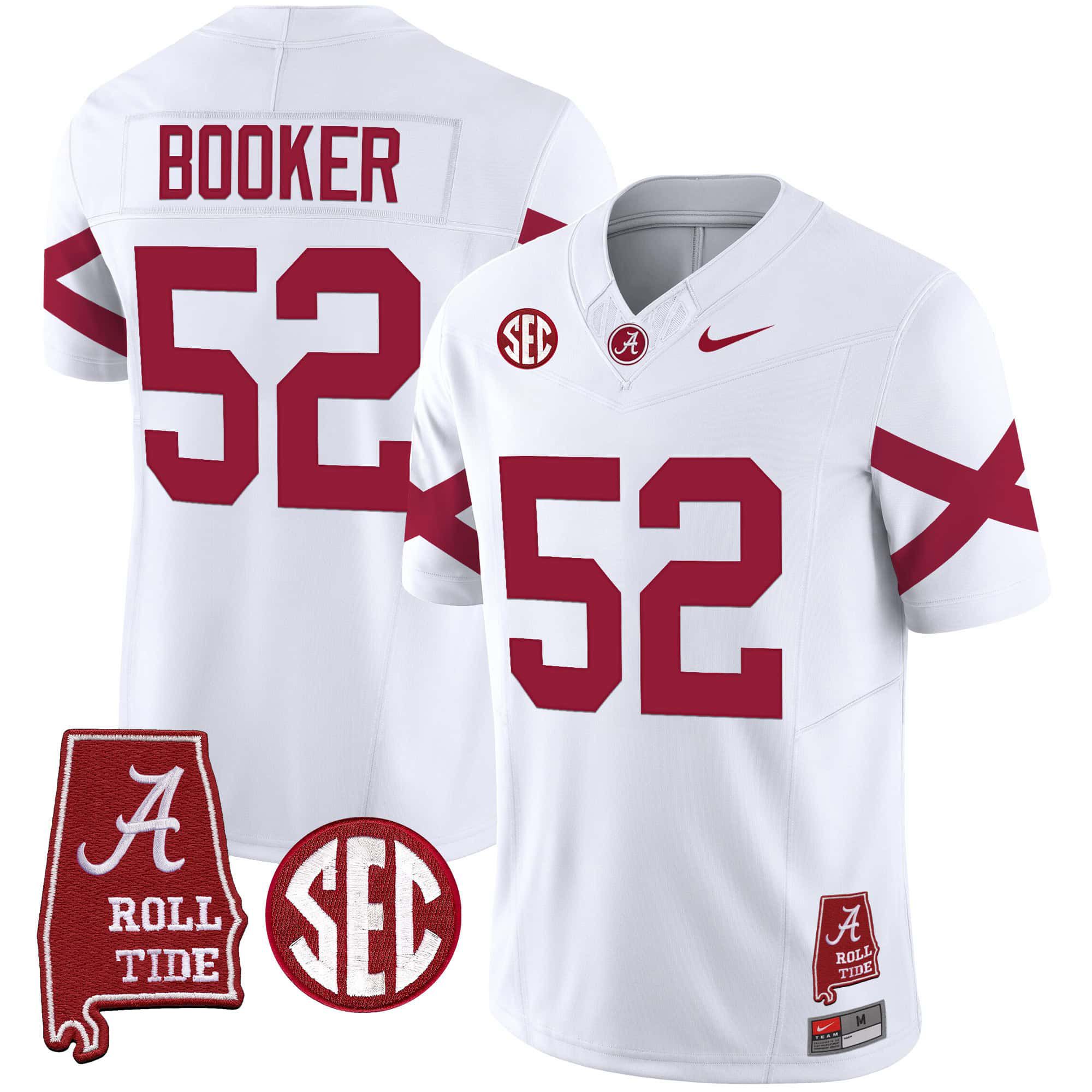 Men Alabama Crimson Tide #52 Booker White Map Vapor Limited 2024 Nike NCAA Jersey->indianapolis colts->NFL Jersey